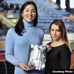 З калегай па камандзе Ўладленай Выдрэнкай