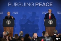 Пресс-конференция президента России Владимир Путина и президента США Дональда Трампа после переговоров, Аляска, 15 августа 2025 года