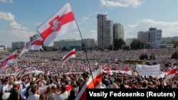 16-августта Минскиде өткөн митинг.