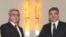 Presidents Serzh Sarkisian of Armenia (L) and Abdullah Gul of Turkey meet in Prague on May 7, 2009.