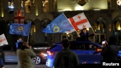 «Վրացական երազանք»-ի աջակիցները Թբիլիսիի Ռուսթավիլի պողոտայում, 26-ը հոկտեմբերի, 2024թ.