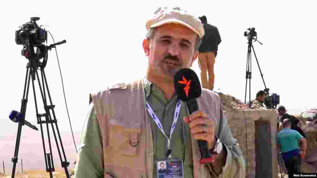 Махмуд під час репортажу для Радіо Фарда (Радіо Свобода/Радіо Вільна Європа) за кілька днів перед пораненням.&nbsp;