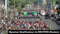 Մյանմա - Բողոքի ցույցը Յանգոնում, 6-ը փետրվարի, 2021թ․