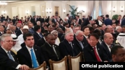 Turkey - Armenian Foreign Minister Edward Nalbandian (C) attends Recep Tayyip Erdogan's presidential inauguration, Ankara, 28Aug2014.