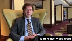 Moldovan Foreign Minister Nicu Popescu spoke in an interview with RFE/RL in Washington. (file photo)