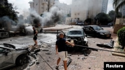 تخریبات ناشی از صابت راکت های حماس به اسرائیل