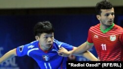 Лаҳзае аз мусобиқаи дастаҳои Тоҷикистон ва Тайван