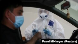Ղազախստան - Կորոնավիրուսի ախտորոշման շարժական կետ Ալմաթիում, հունիս, 2020թ.