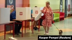 Галасаваньне на выбарах прэзыдэнта Польшчы. Варшава, 18 траўня 2025 году
