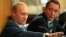 Владимир Путин и Михаил Лесин, 2002 год