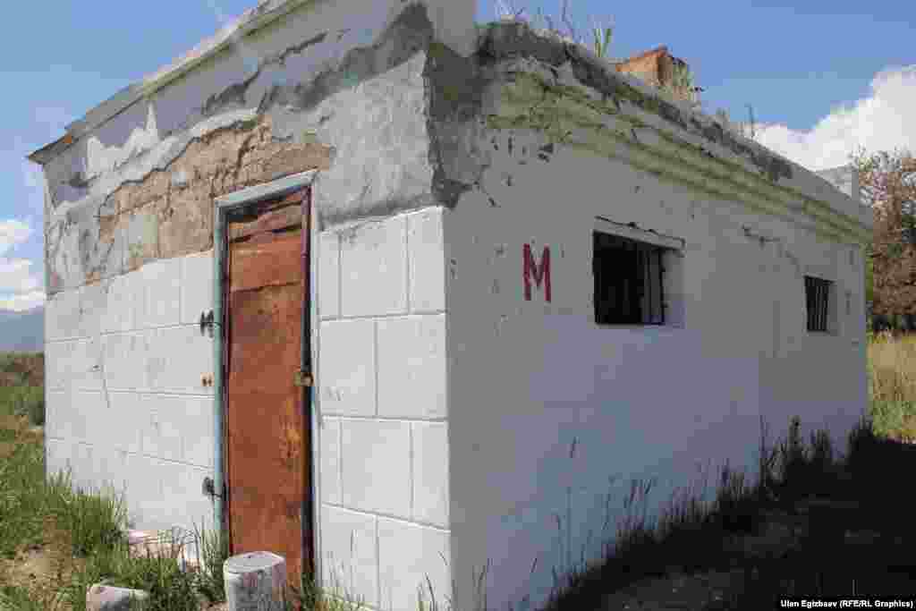 Көл жээгиндеги даараткана. Актап эле коюшканы болбосо эскилиги жеткени айдан ачык көрүнүп турат.