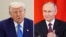 US President Donald Trump (left) has threatened to use "devastating" measures against Russia if he feels the time is right.