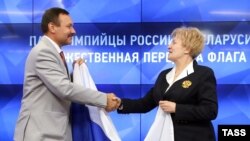 Андрэй Фомачкін на ўрачыстым прыёме ў Паралімпійским камітэце Расеі