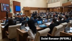 The Kazakh parliament's lower chamber, the Mazhilis, meets in Astana.