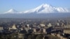The snow-covered peak of Mount Ararat, which lies in modern-day Turkey, looms over the Armenian capital, Yerevan. (file photo)