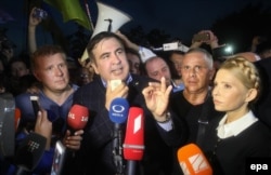 Михаил Саакашвили пересекает границу Польши и Украины, 10 сентября 2017