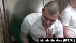 Ruslan Kostylenkov in a Moscow courtroom in July 2020