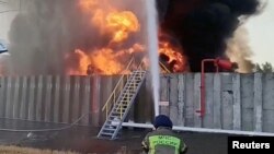 Пожар на нефтебазе в Ростовской области (фото иллюстративное)