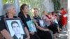 Armenia -- Relatives of the victims of the March 2008 unrest protest outside parliament. 15Sept2009