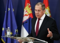 Голова МЗС Росії Кирило Лавров під час візиту до Сербії. 2020 рік