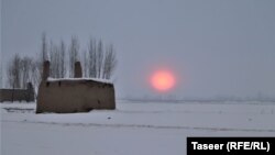 بارش برف در ولایت غزنی. عکس از آرشیف