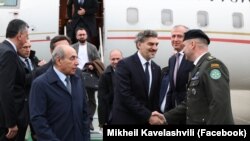 Վրաստանի նախագահ Միխեիլ Կավելաշվիլին ժամանում է Ադրբեջան, 15-ը ապրիլի, 2025թ.