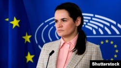 Светлана Тихановская. Брүссел шаары. 2020-жылдын 21-сентябры. 