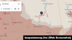 Лінія фронту біля села Калинове