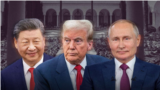 Си Цзиньпин, Дональд Трамп, Владимир Путин. Коллаж