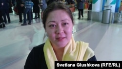 Гражданская активистка Асель Нургазиева. Астана, 10 декабря 2013 года.   