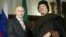 Russian Prime Minister Vladimir Putin (left) welcomed Libyan leader Muammar Qaddafi on his visit to Moscow in November 2008.