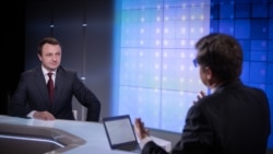 Тарас Кремінь у студії Радіо Свобода