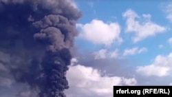 Пожежа на нафтобазі у Феодосії. Архівне фото