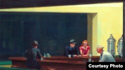 "Полуночники" Эдварда Хоппера (1942) на обложке календаря, выпущенного к парижской выставке