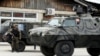 A Macedonian armored personnel carrier in Kumanovo, where security forces fought an armed group.