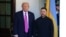 US President Donald Trump welcomes Ukrainian President Volodymyr Zelensky as he arrives for a meeting at the White House in Washington, DC, on October 17, 2025.