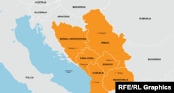 Західні Балкани поза ЄС: Албанія, Боснія і Герцеговина, Косово, Сербія, Чорногорія і Македонія