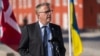 Danish Defense Minister Morten Bodskov speaks during a press conference about supporting Ukraine, in Copenhagen on August 10. 