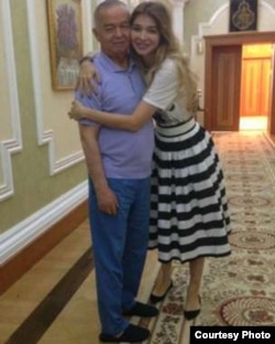 Гүлнара Каримова атасы Ислам Каримов менен.