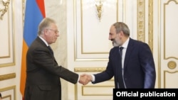 Հայաստանի վարչապետ Նիկոլ Փաշինյանն ընդունում է ԵԽ Վենետիկի հանձնաժողովի նախագահ Ջիանի Բուքիքիոյին, Երևան, 31-ը հոկտեմբերի, 2018թ․