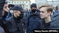 Егор Бутаков на акции протеста (архивное фото) 