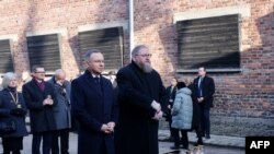 Польшанын президенти Анжей Дуда Освенцимди бошотулушунун 80 жылдыгын арналган иш-чарага катышып жатат. 27-январь, 2025-жыл. 
