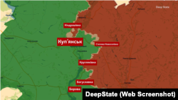 Куп'янський напрямок на інтерактивній карті станом на 17 вересня