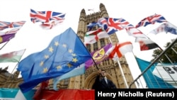 Брекзитке каршы чыккандар парламент алдында. Лондон, 27-октябрь, 2019-жыл.