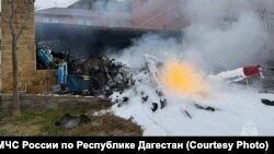 На месте крушения вертолёта Ка-226, Дагестан, 7 ноября 2025 года