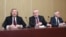 Armenia - The co-chairs of the OSCE Minsk Group -- James Warlick (L), Igor Popov (C) and Pierre Andrieu -- at a news conference in Yerevan, 9Apr2016.