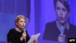 Юлия Тимошенко, лидер украинской партии "Батькивщина", выступает в Дублине, Ирландия.  6 марта 2014 года.