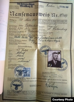 Нансеновский паспорт С. Таборицкого, 1937. Источник: ГАРФ.