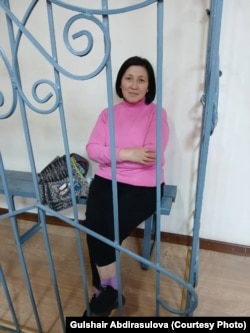 Канышай Мамыркулова сот залында. 22-март.