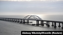 Керченський міст, який з’єднав окупований український Крим і Краснодарський край Росії